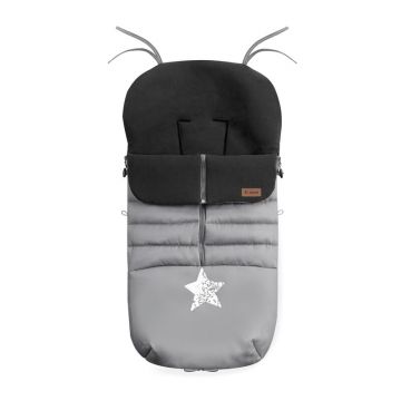 Sac de iarna, Jane, Nest, Pentru carucior, Universal, 95 x 46 cm, Material interior din fleece, Shadow