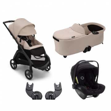 Sistem de calatorie 3 in 1 Bugaboo Dragonfly Black Desert Taupe