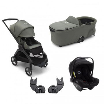 Sistem de calatorie 3 in 1 Bugaboo Dragonfly Black Forest Green