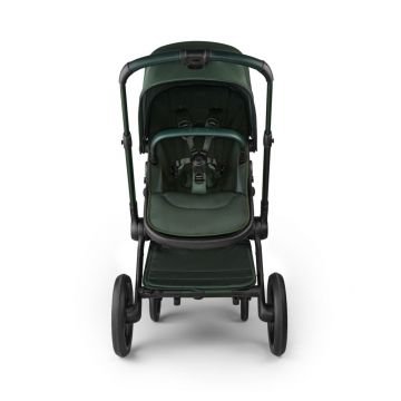 Carucior 2 in 1 pentru copii Bugaboo Fox 5 Noir Limited edition midnight green cu suspensii, spatar reglabil si maner ajustabil