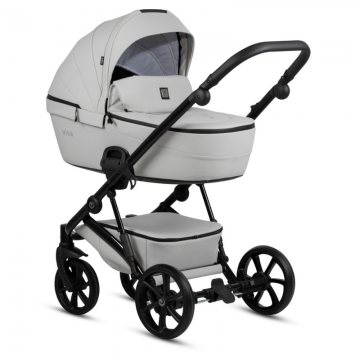 Carucior 2 in 1 Tutis Viva 5+ Cloud 085 din piele ecologica, sezut reversibil, spatar reglabil, roti cu blocare, bara detasabila, accesorii incluse