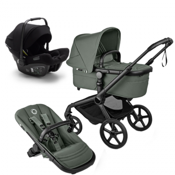 Carucior 3 in 1 Bugaboo Fox 5 Renew Black Forest Green
