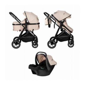 Carucior 3 in 1, FreeON, Neo, Transformabil, Pana la 22 kg, 0 luni+, Beige