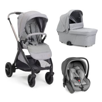 Carucior copii 3 in 1 Chicco Bellagio, Lunar Rock (gri deschis), First Seat Recline, 0luni+