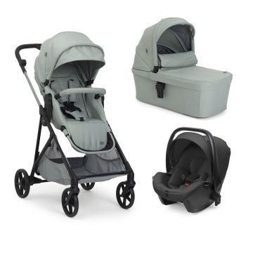 Carucior copii 3 in 1 Chicco Seety, cu scaun auto Kory Plus I-Size, Sage (Verde), 0luni+