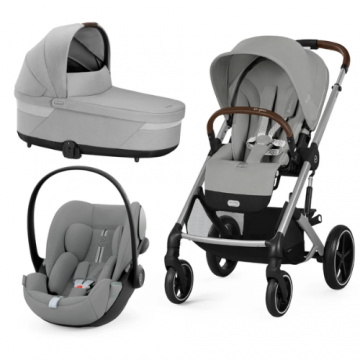 Carucior Cybex Balios S Lux 3 in 1 Silver Stone Grey