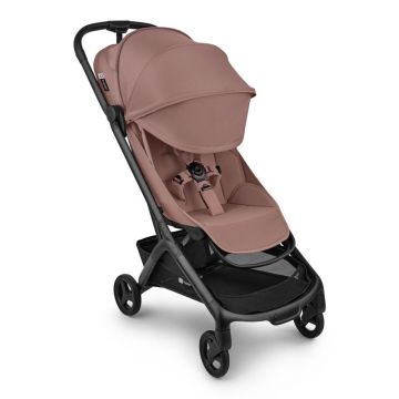 Carucior pentru copii Bugaboo Butterfly 2 Complete Black Pink, cu suspensii, spatar reglabil si husa de ploaie, compatibil avion, pliere compacta, pana la 22 kg