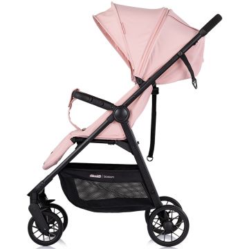 Carucior pentru copii Chipolino Blossom Powder Pink, spatar reglabil, bara de protectie, greutate admisa 22 kg