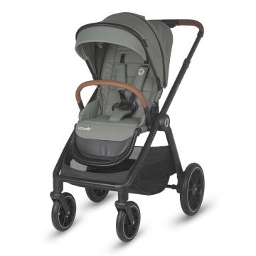 Carucior pentru copii Coccolle Aspen Moss Green modular 4 in 1 cu scoica auto iSize Coccolle Knox Black si baza isofix iSize Coccolle Knox