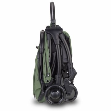 Carucior pentru copii Globber Stroll Lite Khaki, ultra usor, compact, mecanism pliere cu o singura mana, spatar ajustabil, greutate admisa 22 kg