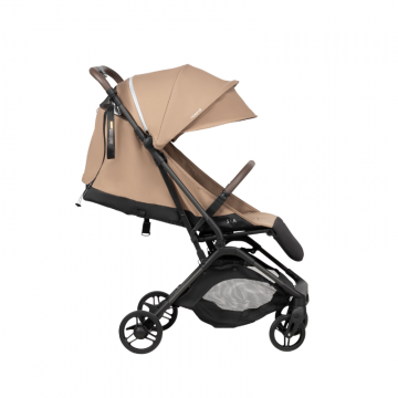 Carucior pentru copii Tutis Noordi Sia Sand Beige carbon, 5.9 kg, compatibil avion, accesorii incluse, greutate admisa 22 kg