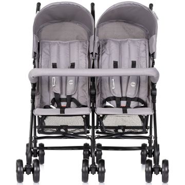 Carucior pentru gemeni Chipolino Double Point Cloud, cadru usor, pliere tip umbrela