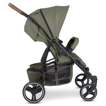 Carucior pentru gemeni Circle D Two Verde reglabil, cu suspensii si husa detasabila