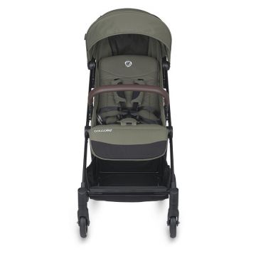 Carucior sport autofold Coccolle Melia Sage Shadow, cadru aluminiu anodizat, copertina XXL cu protectie UV 50+, pozitie verticala dupa pliere, certificat pana la 22 kg