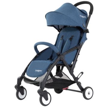 Carucior sport B508 albastru, pliabil compact, 0-36 luni, 6.1 kg, reclinabil, cos depozitare