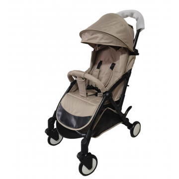 Carucior sport B508 crem, pliabil compact, 0-36 luni, 6.1 kg, reclinabil, cos depozitare - Copie