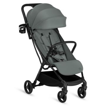 Carucior sport, Lionelo, Agia, 7.3 kg, Ultracompact, Pliere rapida cu o mana, Suport pentru biberon inclus, Sezutul lat si confortabil, 6-48 luni, Sustine 22 kg, Verde