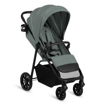 Carucior sport, Lionelo, Emerald, Pliere cu o mana, Copertina XXL UPF50+, Spatar reglabil, Suspensie completa, Roti EVA, 6- 48 luni, Pana la 22 kg, Verde