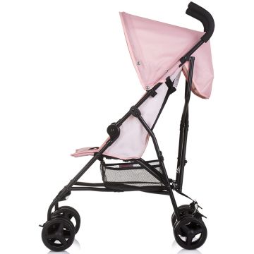 Carucior sport pentru copii Chipolino Point Pink Marshmallow, pliere tip umbrela, spatar reglabil in 2 pozitii