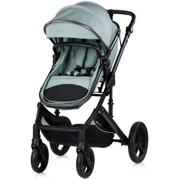 Carucior transformabil 2 in 1 pentru copii Chipolino Amore Matcha cu suspensii, sezut reversibil, accesorii, greutate suportata 22 kg