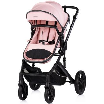 Carucior transformabil 2 in 1 pentru copii Chipolino Amore Powder Pink cu suspensii, sezut reversibil, accesorii, greutate suportata 22 kg