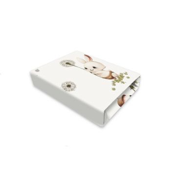 Cearceaf cu elastic MimiNu pentru landou dimensiune 80x35 cm din bumbac Cats