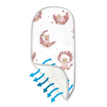 Insertie landou anti-transpiratie, MimiNu, Din plasa 3D, Materiale certificate Oeko Tex Standard 100, Design, Betty