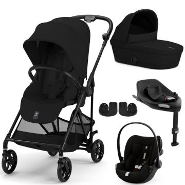 Pachet Carucior Cybex Melio Carbon 4 in 1 Magic Black