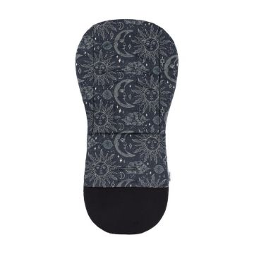 Salteluta pentru carucior PetiteMars Foamy Gri inchis reversibila, cu doua fete, din spuma, universala, 86x42 cm