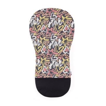Salteluta pentru carucior PetiteMars Foamy GriMulticolor reversibila, cu doua fete, din spuma, universala, 86x42 cm