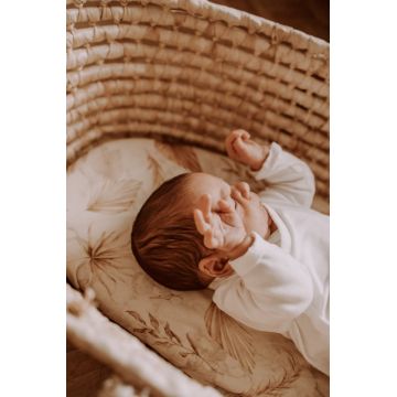 Set 2 cearsafuri cu elastic pentru landoucosulet bebe Boho SandBoho Botanic Sleepee