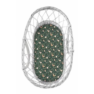 Set 2 cearsafuri cu elastic pentru landoucosulet bebe Green ForestGri Sleepee