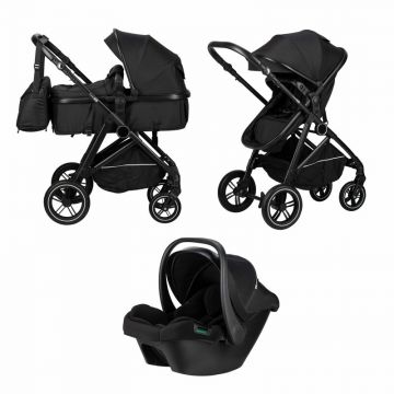 Carucior 3 in 1, FreeON, Neo, Transformabil, Pana la 22 kg, EN1888-2:2018+A1:2022, E8*129R04/01, 0 luni+, Black
