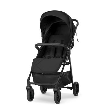 Carucior pentru copii Lorelli Zozu Black, ultrausor, pliere cu o mana, 5.8 kg, pana la 22 kg, roti cu suspensii