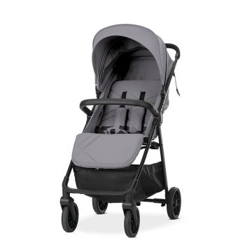 Carucior pentru copii Lorelli Zozu Grey, ultrausor, pliere cu o mana, 5.8 kg, pana la 22 kg, roti cu suspensii