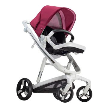 Carucior Bebumi Space 2 in 1 Ruby cadru alb