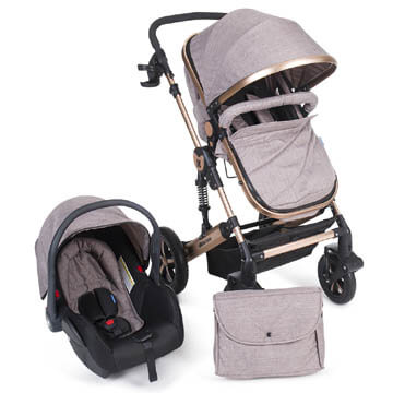 Carucior transformabil 3 in 1 KikkaBoo Darling Beige