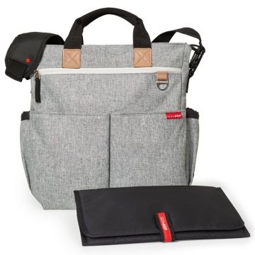 Geanta de scutece Skip Hop Duo Signature Grey Melange