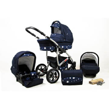 Carucior Largo 3 in 1 Navy Blue Star