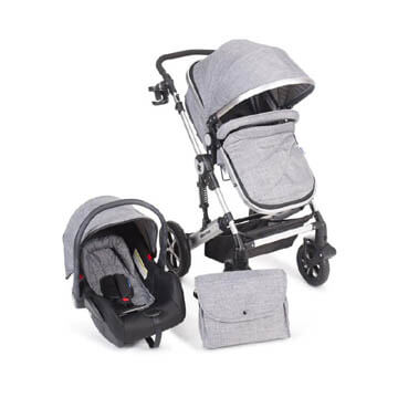 Carucior transformabil 3 in 1 KikkaBoo Darling Dark Grey