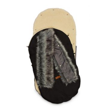 Sac de iarna Sensillo Eskimo Lana 100x46 cm Negru