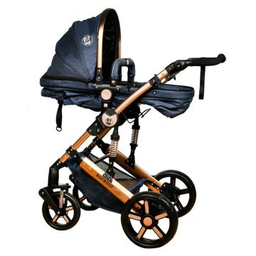 Carucior 2 in 1 reversibil X-2 Plus Buf Boof Blue Jeans 0-36 luni