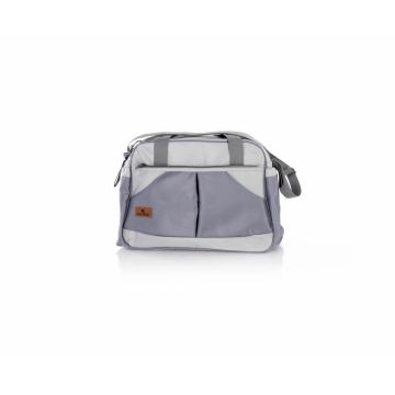 Geanta pentru accesoriile bebelusului Sandra compartimentata Light Dark Grey