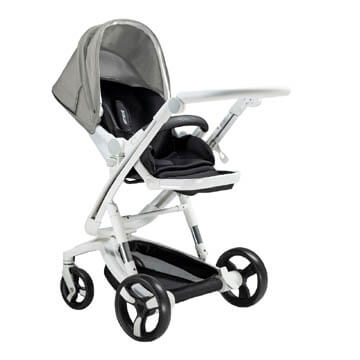 Carucior Bebumi Space Eco 2 in 1 Gray cadru alb