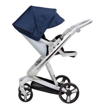 Carucior Bebumi Space Eco 2 in 1 Navy cadru alb