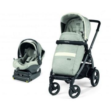 Carucior 2 in 1 Peg Perego, Book 51 S Titania i-Size (baza i-size inclusa), Luxe Pure (sasiu + hamac + scaun auto), 0 - 22 kg