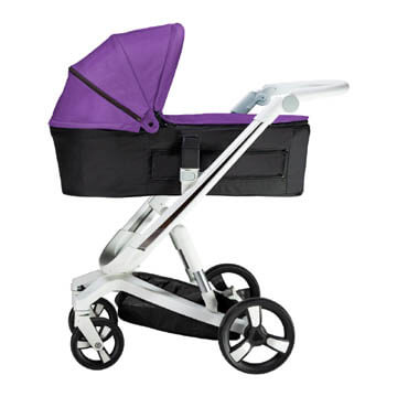 Carucior Bebumi Space Eco 3 in 1 Purple cadru alb