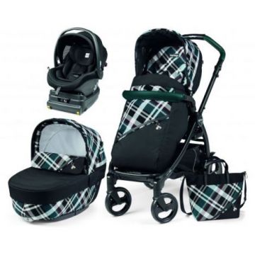 Carucior 3 in 1 Book 51 Modular  i-Size (baza i-size inclusa), Peg Perego, Tartan