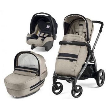 Carucior 3 In 1, Peg Perego, Book Plus S, Titania, Luxe Ecru