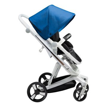 Carucior Bebumi Space Eco Blue cadru alb